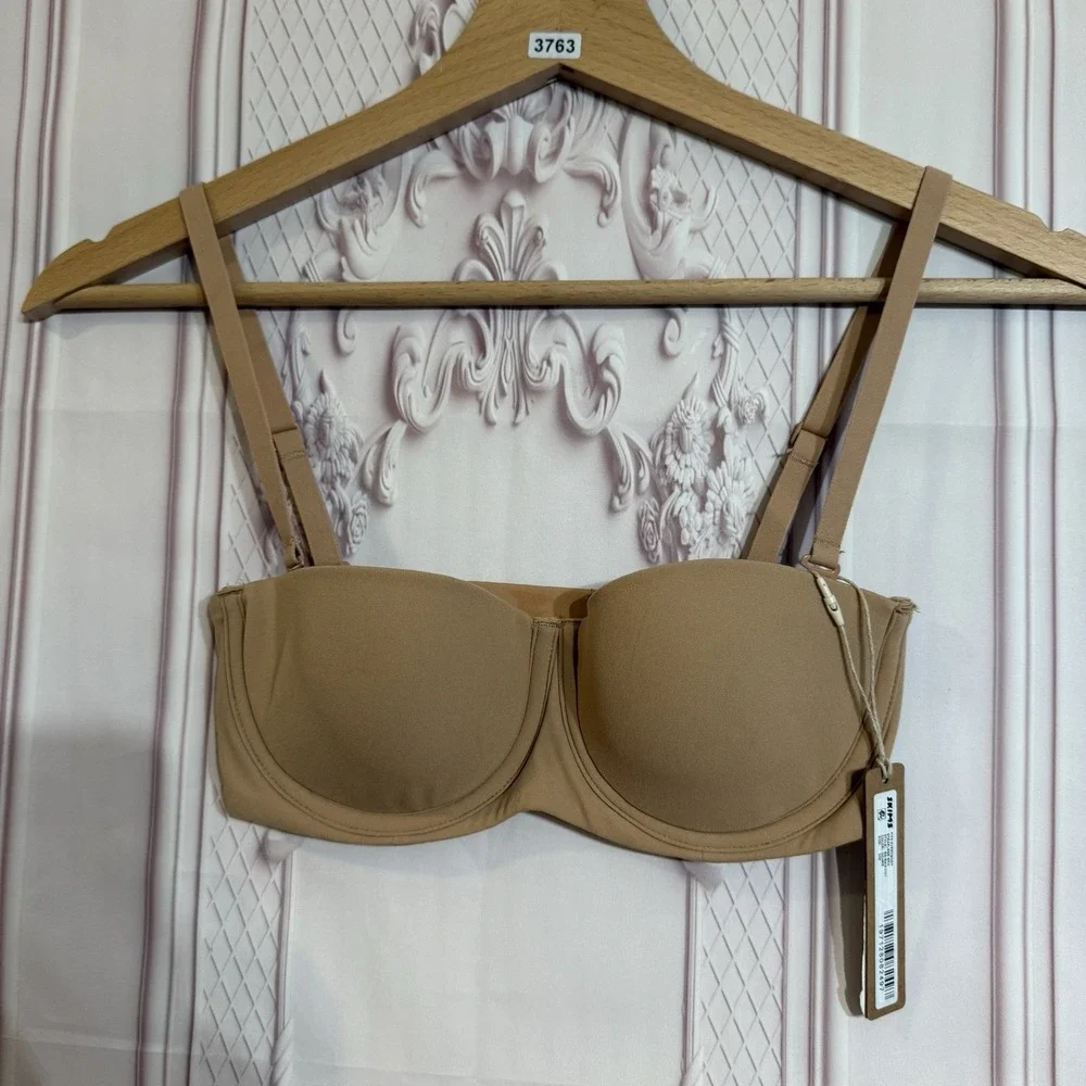 Skims Fits Everybody Strapless Bra In Ochre Size 30B Can Fit 32A NWT $54 - Picture 5 of 6